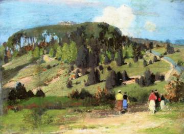 On Goodwood Downs Artwork by George Henry