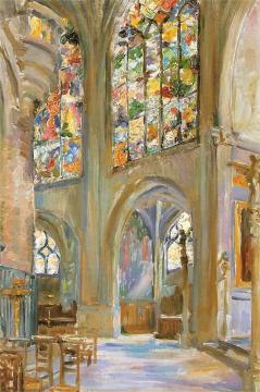 Paris, The Interior Of The Gothic Church Of St. Étienne Artwork by Stanislaw Wyspianski