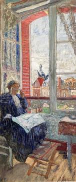 Madame Vuillard the the Hotel des Ducs de Normandie Artwork by Edouard Vuillard