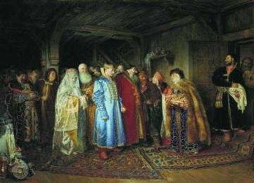A Boyar Wedding Artwork by Klavdi Vasilievich Lebedev