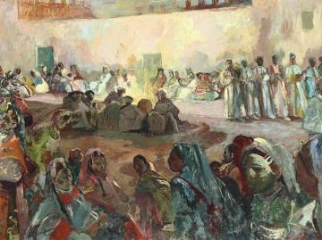 A Group of Berbers, Télouet Artwork by Edy Legrand