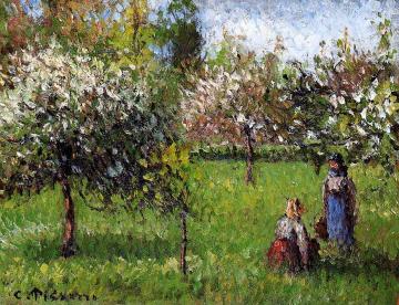 Apple Blossoms, Eragny Artwork by Camille Pissarro
