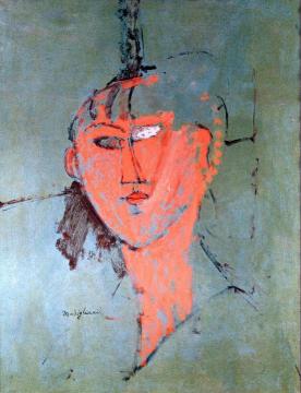 The Red Head Artwork by Amedeo Modigliani