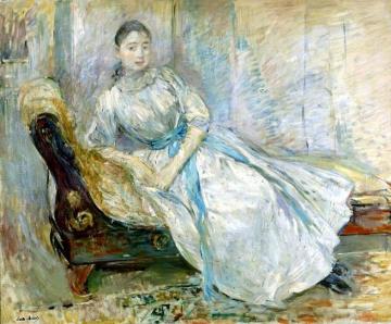 Madame Albine Sermicola in the Studio Artwork by Berthe Morisot