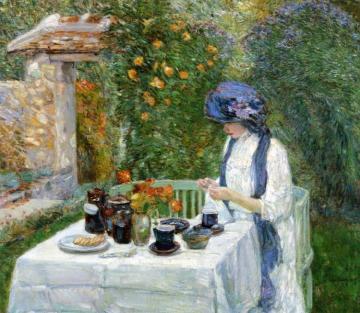 The Terre-Cuite Tea Set Artwork by Frederick Childe Hassam