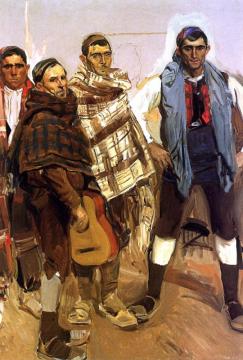 Typical Aragoneses Artwork by Joaquin Sorolla y Bastida