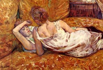 Devotion: The Two Girlfriends Artwork by Henri de Toulouse-Lautrec