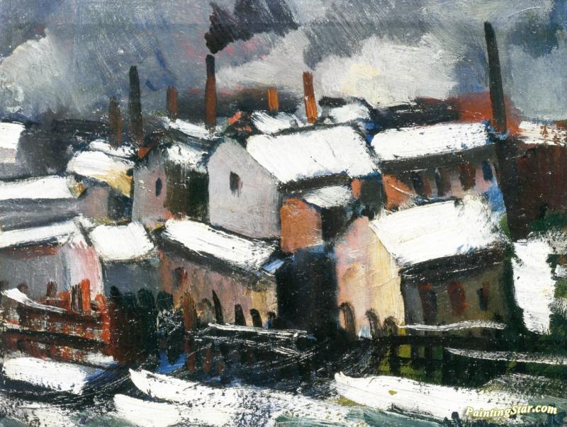 Landscape In The Snow Artwork by Maurice De Vlaminck