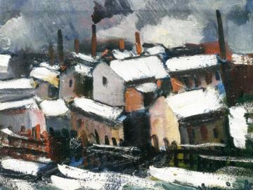 Landscape In The Snow Artwork by Maurice De Vlaminck