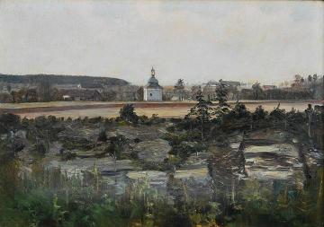 A Little Church at Lavoňov Artwork by František Kaván