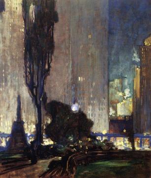 Saturday Evening, Bryant Park Artwork by Jonas Lie