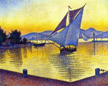 The Port At Sunset, Saint-tropez, Opus 236 Artwork by Paul Signac