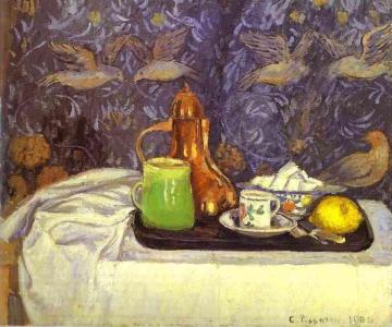 Still Life with a Coffee Pot Artwork by Camille Pissarro