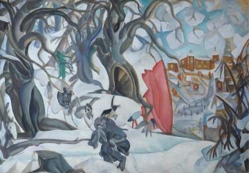 Winter Forest Artwork by Boris Grigoriev