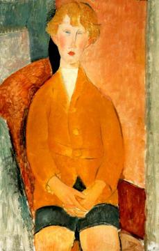 Boy in Short Pants Artwork by Amedeo Modigliani