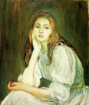 Julie Daydreaming Artwork by Berthe Morisot