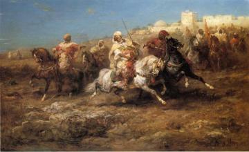 Arab Horsemen Artwork by Adolf Christian Schreyer