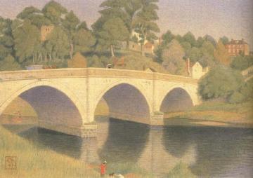 Dinham Bridge Artwork by Joseph Edward Southall