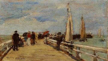 Deauville, the Jetty Artwork by Eugène-Louis Boudin