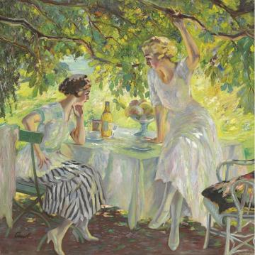Afternoon Tea Artwork by Edward Cucuel