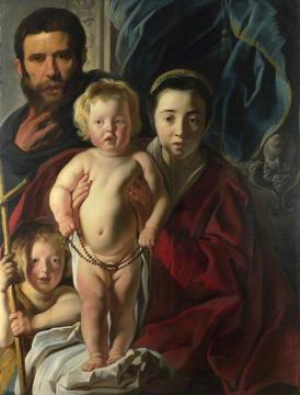 The Holy Family and Saint John the Baptist Artwork by Jacob Jordaens