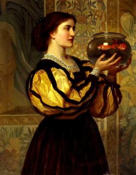The Goldfish Bowl Artwork by Charles Edward Perugini