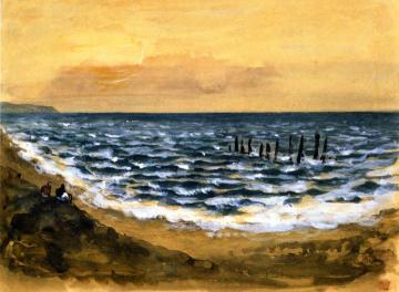 The Sea at Dieppe Artwork by Eugène Delacroix
