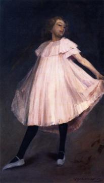 Dancer In Pink Dress Artwork by William James Glackens