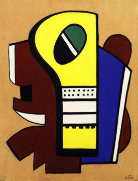 Composition on a Red Background Artwork by Fernand Léger