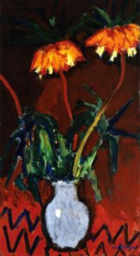 Flowers In A Blue Vase Artwork by Kees Van Dongen