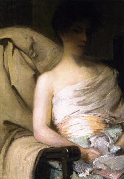 Face In Shadow Artwork by Julian Alden Weir