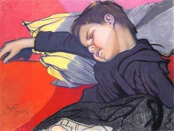 Sleeping Mietek Artwork by Stanislaw Wyspianski