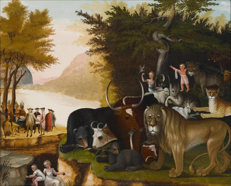 The Peaceable Kingdom, C. 1837 Artwork by Edward Hicks