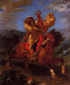 An Arab Horseman at the Gallop Artwork by Eugène Delacroix