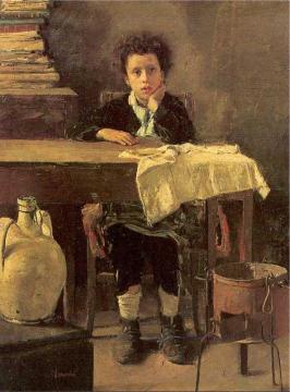 The Poor Schoolboy Artwork by Antonio Mancini