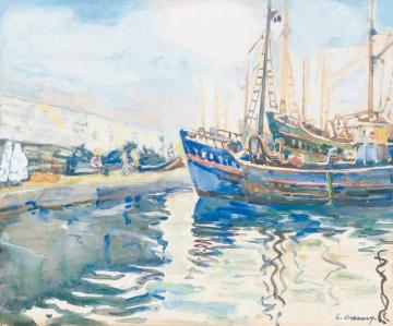 In the Port of Algiers Artwork by Léon Cauvy