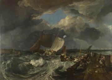 Calais Pier, with French Poissards (sic) Preparing for Sea: an English Packeet Arriving Artwork by Joseph Mallord William Turner