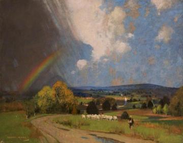 Landscape With Rainbow Artwork by George Henry