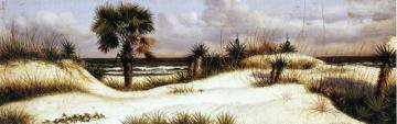 Florida Seascape With Sand Dune, Palm Tree, And Yuccas Artwork by William Aiken Walker