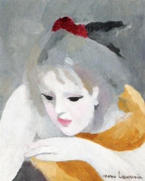 Pensive Head Artwork by Marie Laurencin