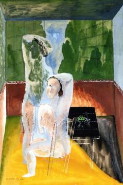 Two Nude in an Interior Artwork by Ossip Zadkine