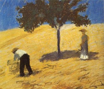Tree in the Corn Field Artwork by August Macke