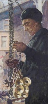 Trumpet Vendor of Envermeu, France Artwork by Laura Sylvia Gosse