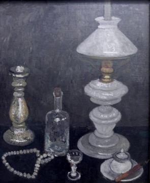 Still Life with White Lamp Artwork by Paula Modersohn-Becker