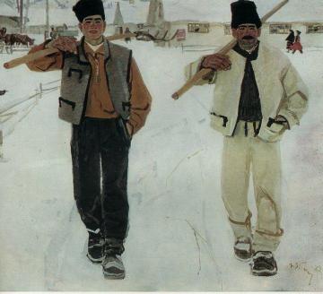 Father And Son Artwork by Tatiana Yablonskaya