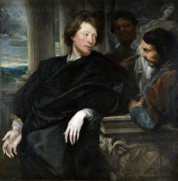 Portrait of George Gage with Two Attendants Artwork by Anthony van Dyck