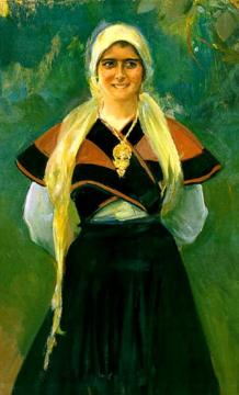 Asturiana Artwork by Joaquin Sorolla y Bastida