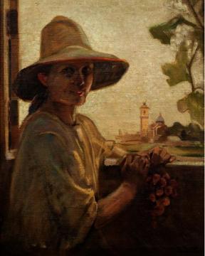 Retrato Al Contraluz Artwork by Salvador Tuset Tuset