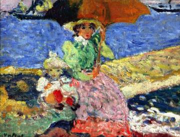 Mother And Child By The Sea Artwork by Louis Valtat