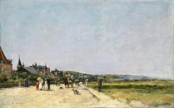 Deauville, the Terrace Artwork by Eugène-Louis Boudin